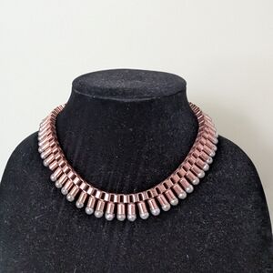 Elegant Rose Gold and Silver Necklace